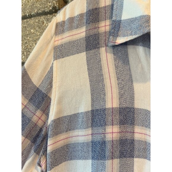 Rails Plaid pink and blue button up top Sz M - Picture 6 of 8
